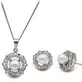 Pearl & Silver Jewelry Set